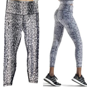 Playground Gray Black Animal Snake Print High Rise Tight Leggings Size Small